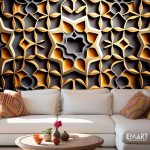 Golden Geometric Elegance” (Free Shipping - Free Installment)