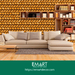 “Natural Weave” Rustic Rattan-Style Wallpaper (Free Shipping - Free Installment)