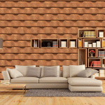 3D Terracotta Brick Wallpaper – Rustic Clay Texture for Accent Walls (Free Shipping - Free Installment)