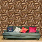 3D Wooden Hexagon Wallpaper – Modern Geometric Wall Design (Free Shipping - Free Installment)