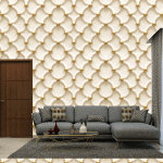 Golden Pearl Trellis – 3D Geometric Luxury Wallpaper (Free Shipping - Free Installment)