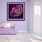 Bismillah Calligraphy Inspired by Peacock Feathers